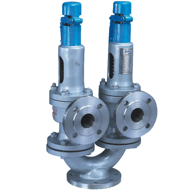 特种设备许可证 a38y双联弹簧式安全阀 双联式法兰安全阀dn50 65