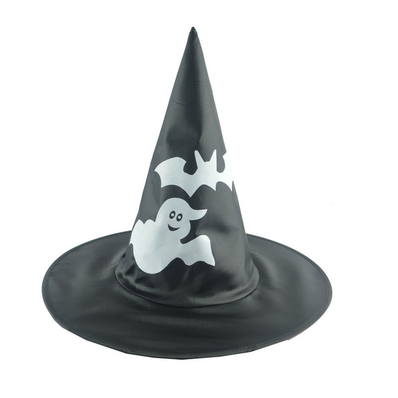 黑色巫婆帽子cosplay道具哈利波特魔法帽子万圣节巫师帽子幽灵帽