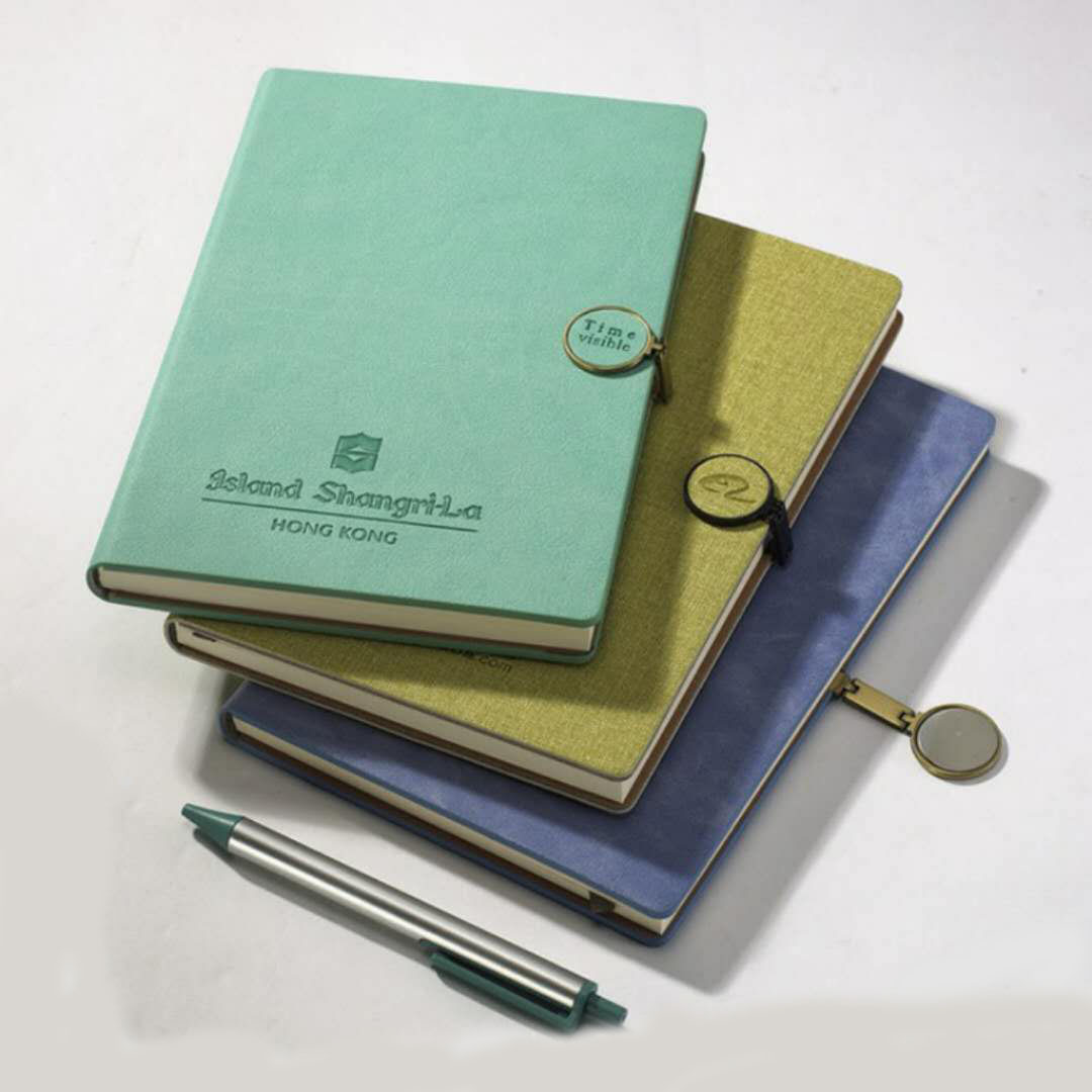 笔记本批发仿皮复古创意圆扣高档商务贴芯记事本可定做笔记本logo