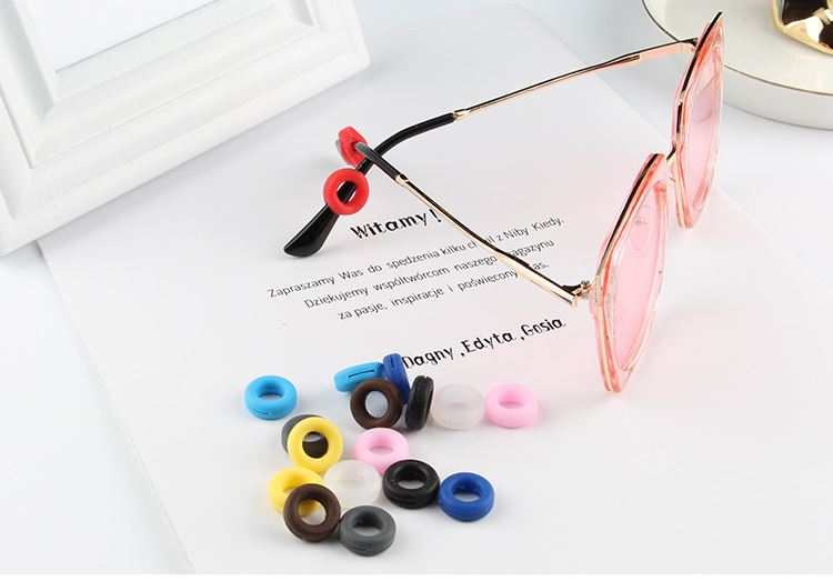 厂家批发圆形硅胶眼镜防滑套 柔软防脱落耳勾耳挂 眼镜配件