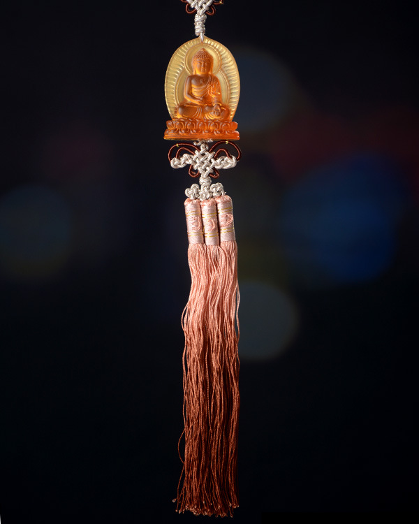 琉璃车挂观音莲花手印数珠手药师佛吉祥汽车车内饰品挂件定制代发