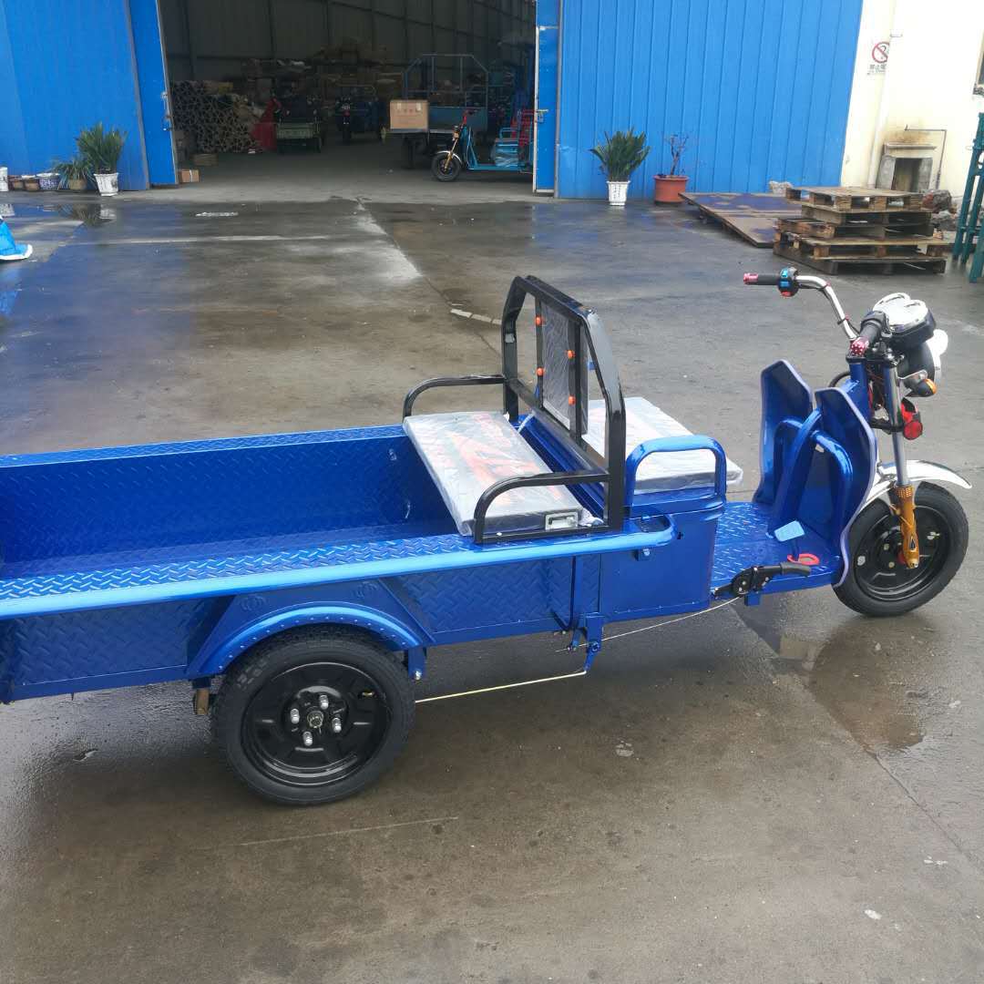 厂家直销电动三轮车 载人载货 拉货货车 1.5*70拉货平板车