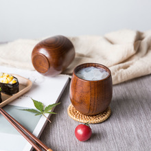 zakka木杯小酒杯 优质天然日式和风木茶杯 大肚三国杯 实木小酒杯