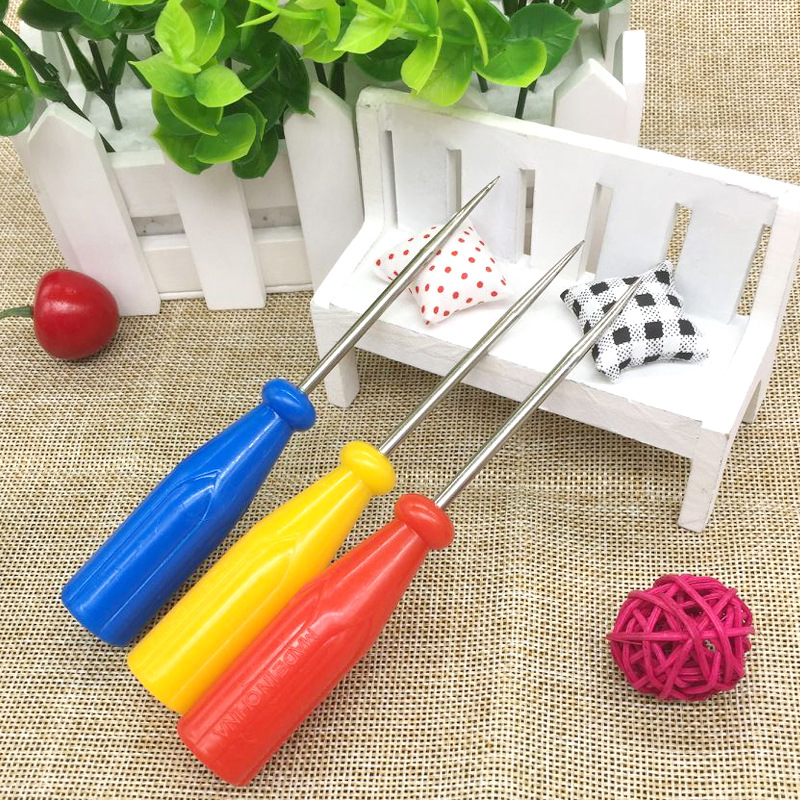 手工布艺缝纫工具 塑料柄锥子 千枚通 直针锥子