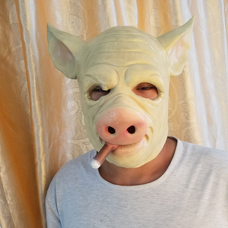 猪八戒野猪面具h1z1大逃杀皮肤血猪头头套雪茄弗兰肯斯温面具抽烟