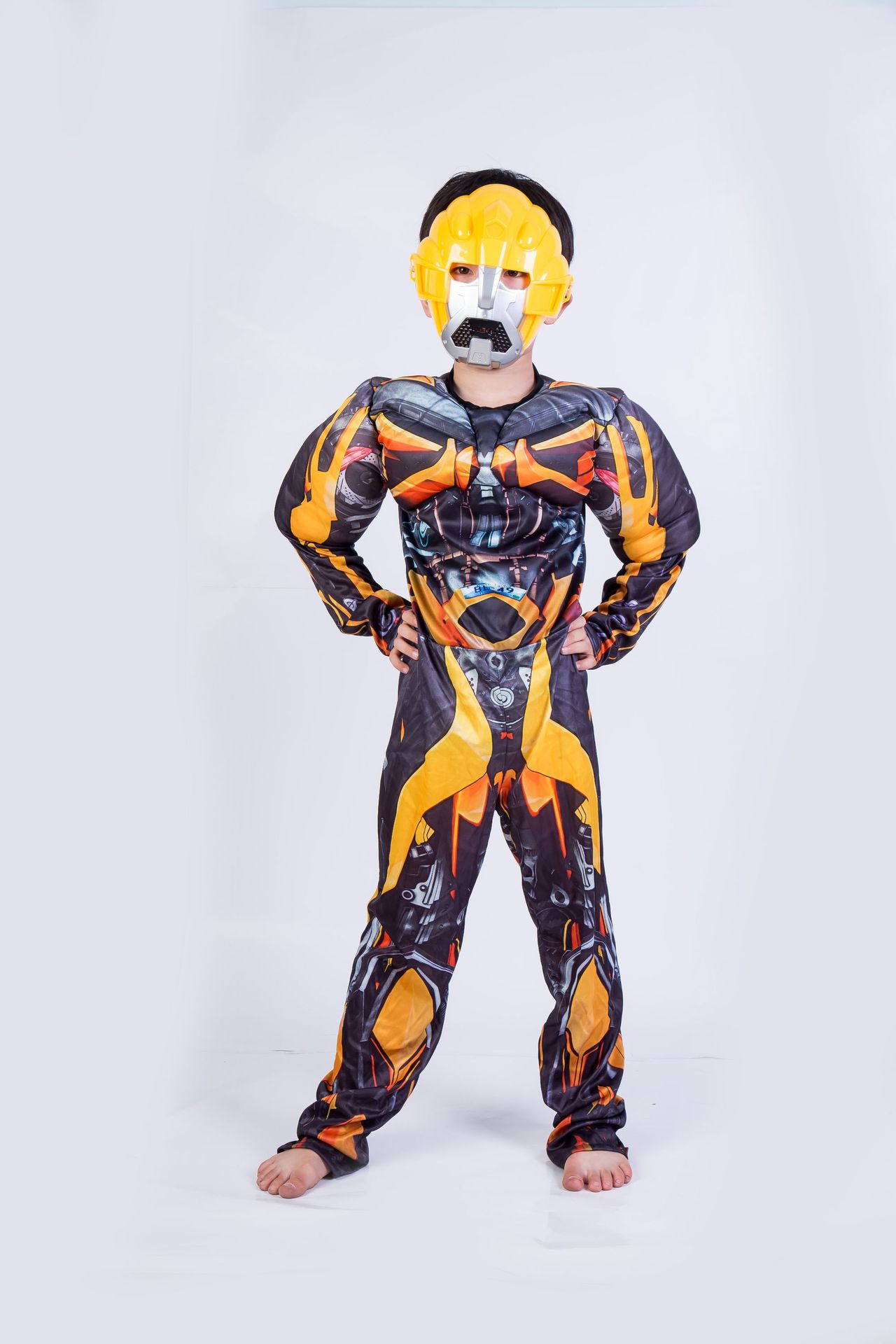 万圣节儿童演出服装变形金刚汽车机器人擎天柱大黄蜂cosplay套装