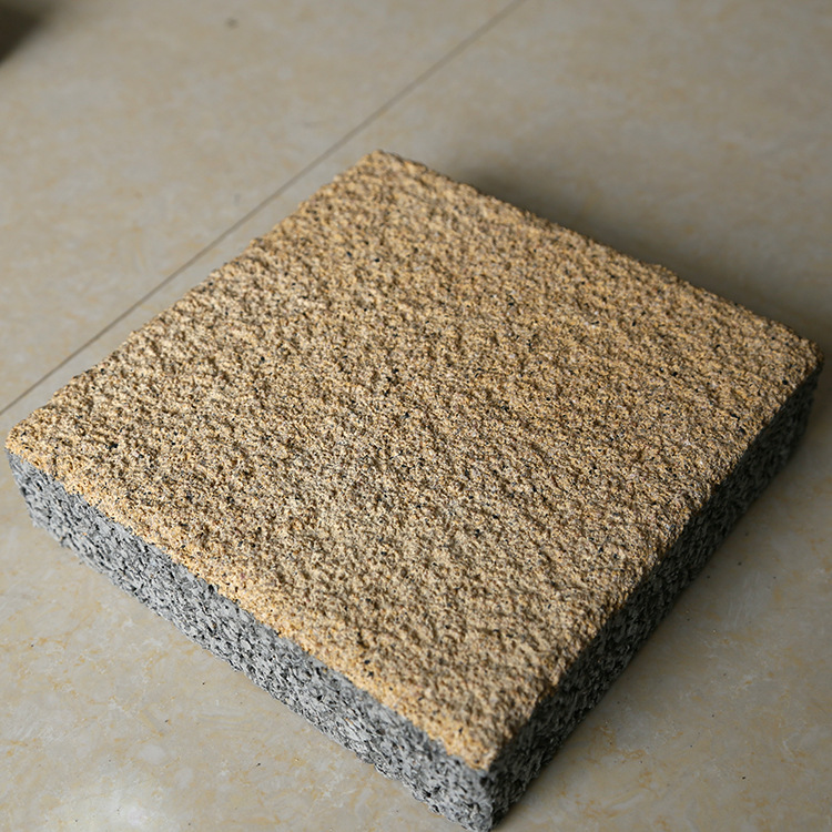 新沂周氏建材厂家pc仿石砖 透水pc砖 pc仿石透水砖黄金麻透水pc砖