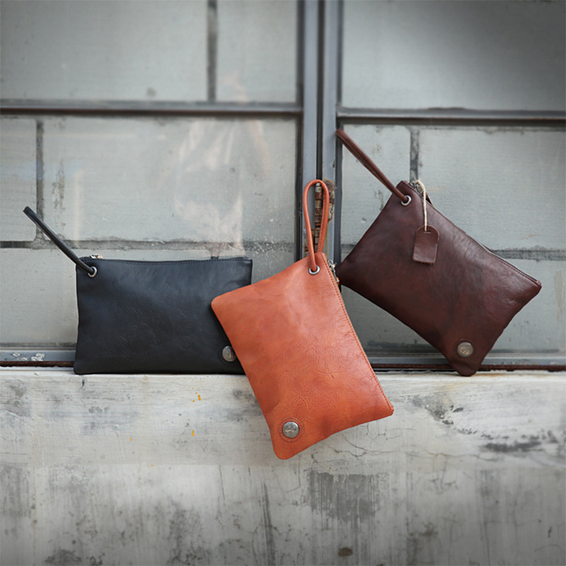 特价转山转水男包真皮手拿包跨境爆款植鞣皮5111头层牛皮男手拿包