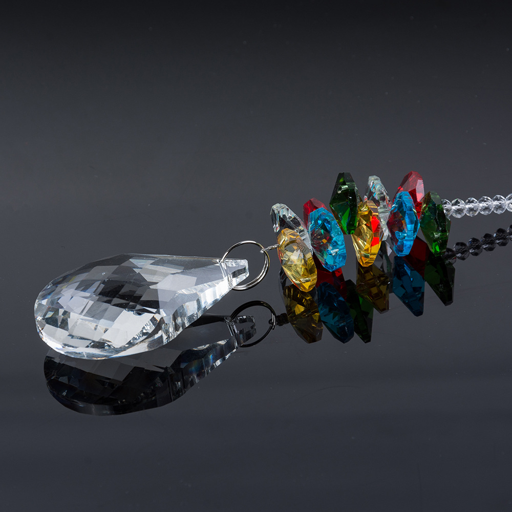 k9水晶灯饰球八角球挂件彩色珠挂饰diy水晶饰品挂饰品挂坠珠帘