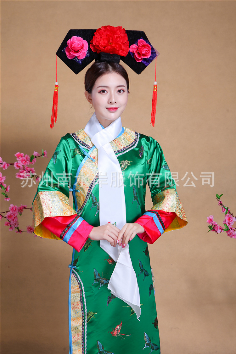 清朝妃子还珠格格服装满族旗服后宫妃子甄嬛传八旗女宫女服饰演出