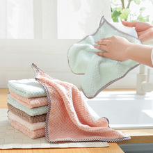 厨房吸油洗碗巾吸水不易掉毛加厚抹布家用挂式擦手小毛巾厂家直销