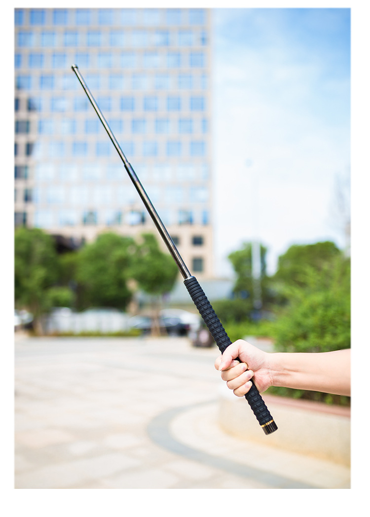 近1米防身甩棍95cm伸缩实心甩棍加长防身自卫男士打架车载甩辊