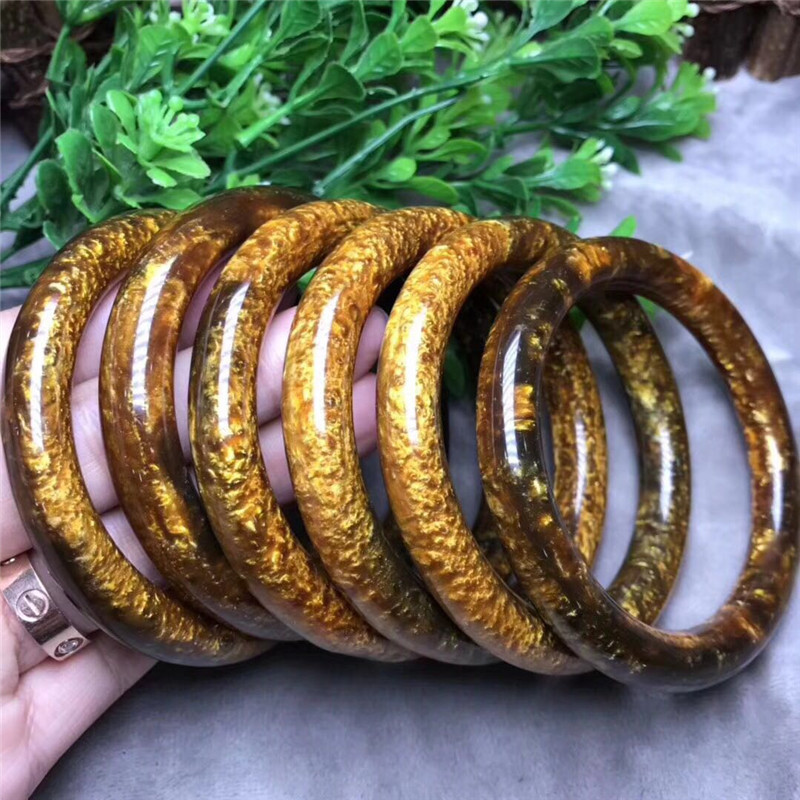 精美金丝海柳加宽手镯海柳蜜蜡圆条手镯时尚蜜蜡手镯定做批发