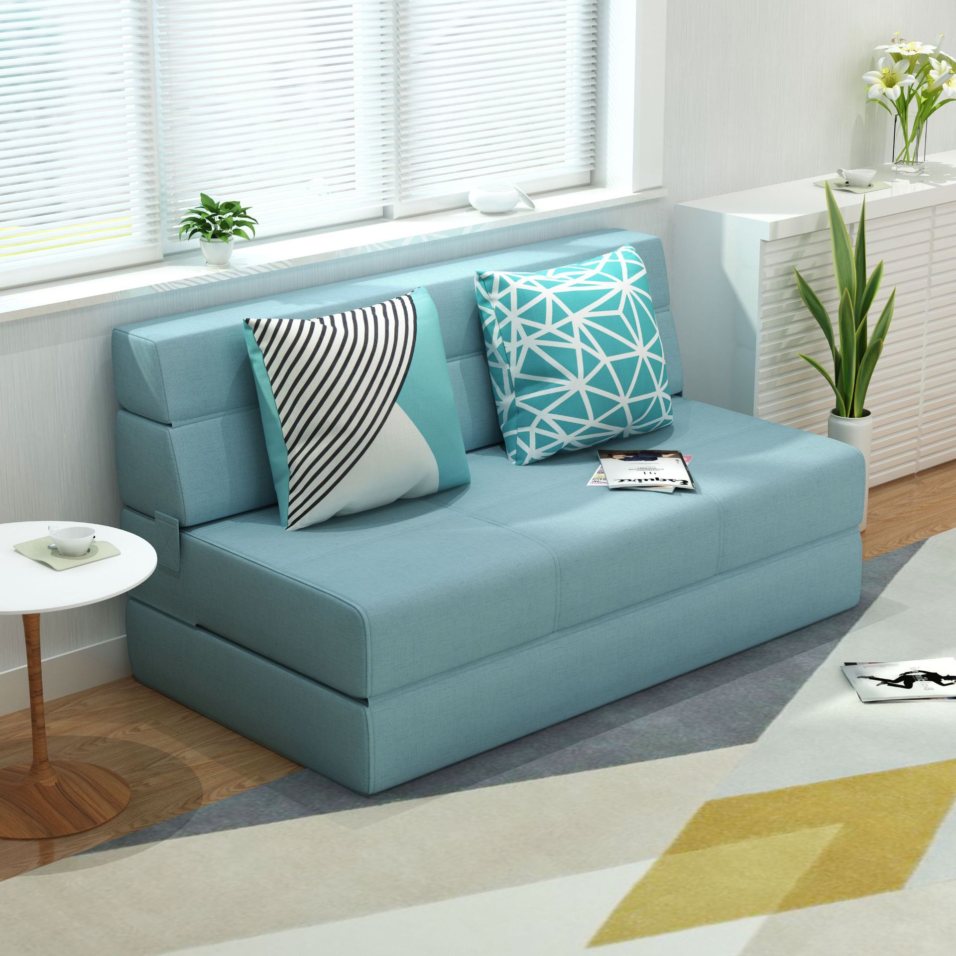 亚马逊跨境网红榻榻米沙发床两用小户型沙发功能单双人懒人沙发