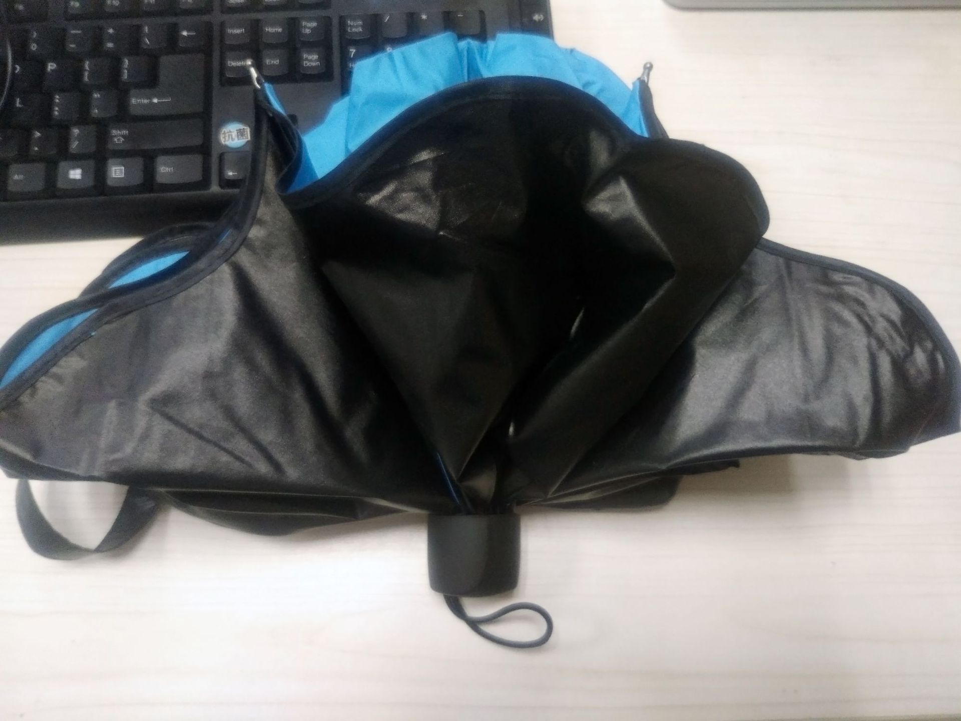 太平洋保险晴雨两用黑胶伞 190t碰击布