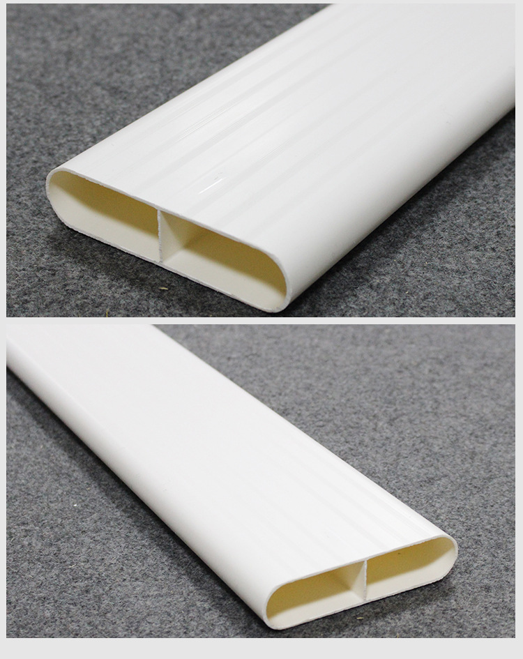 厂家直供地送风扁管 新风系统辅材地送风扁管 pvc管道塑料异型材