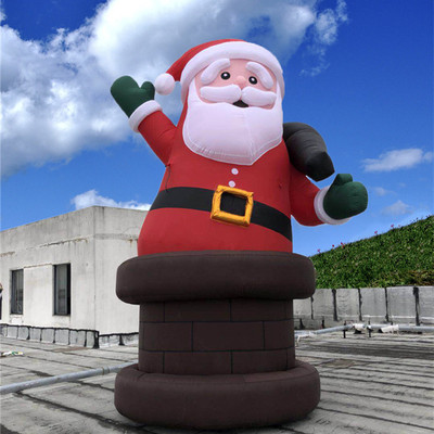 2018新款充气圣诞老人气模 大型户外商场圣诞节充气模型 充气絮儿