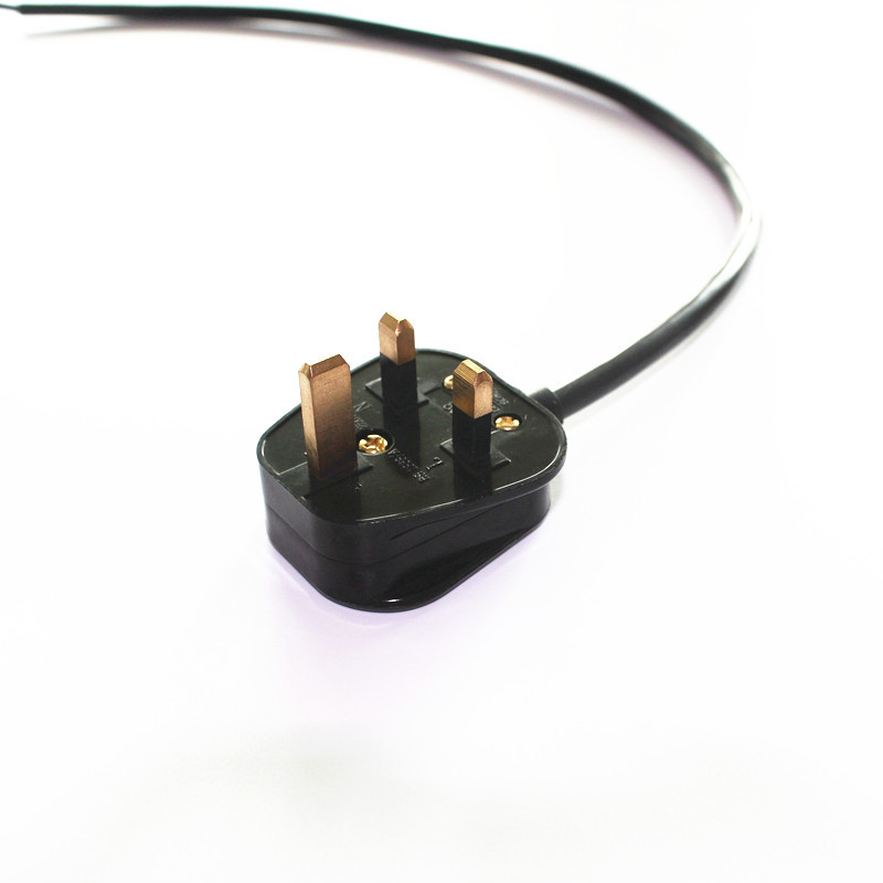 英式插头线厂家现货纯铜带保险装配式bs英国电器插头