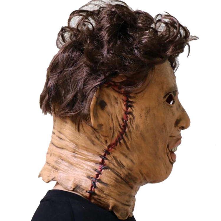 新德州电锯惊魂面具猪头人乳胶头套面罩恐怖猪脸谱万圣节saw mask