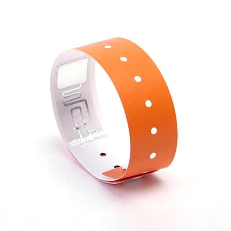 深圳厂家供应rfid一次性铜板纸手环可印刷高频超高频芯片可选