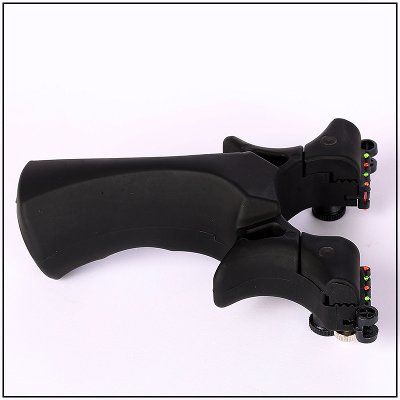 厂家直销 树脂快压 新款扁皮 夹片弹簧光纤瞄点快压 霸龙弹弓