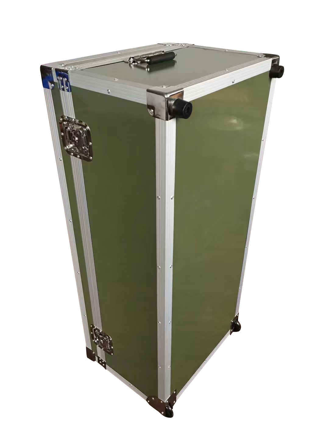 厂家生产军绿色铝箱 航空拉杆箱 防震仪器箱 大型运输航空箱