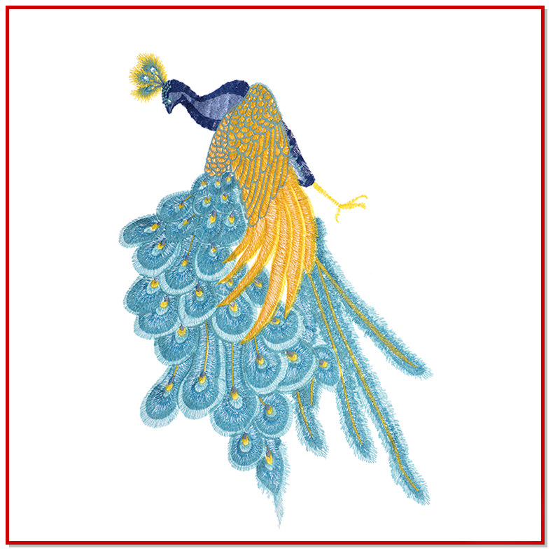 水溶刺绣布贴 民族风孔雀绣花补丁贴 婚纱礼服刺绣布贴 量大优惠