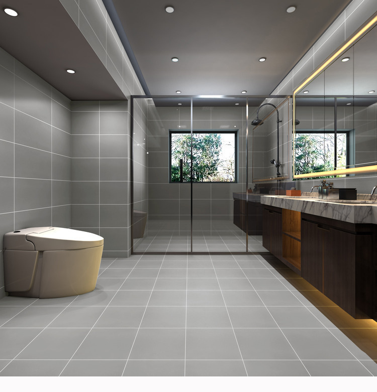 300600全黑深灰浅灰纯白全瓷仿古砖300*300厨卫纯色哑光地砖