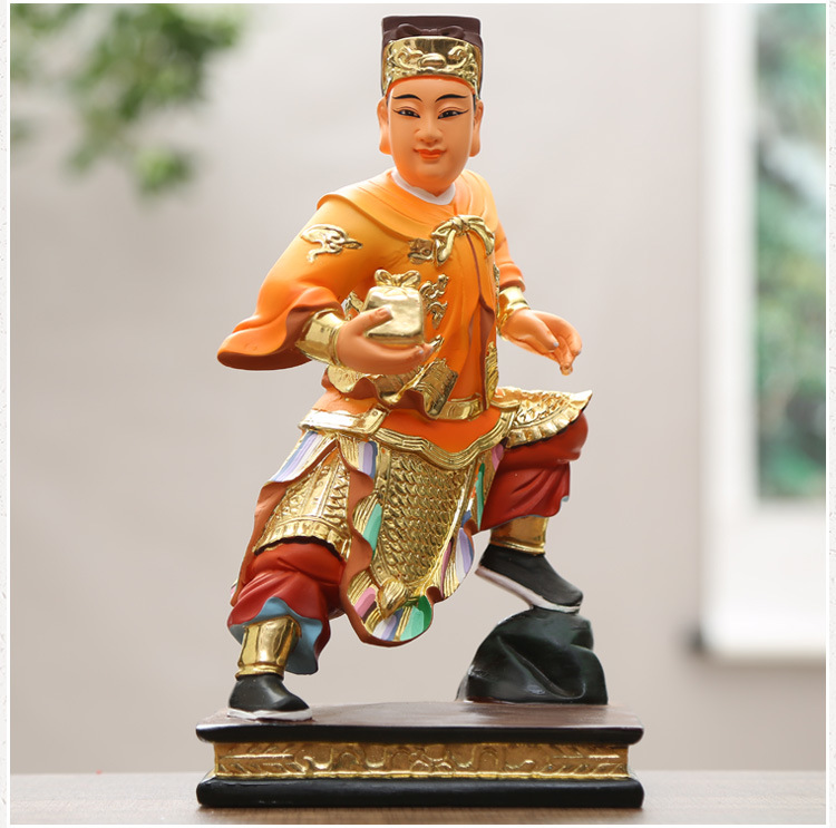 慈慧佛像家用周仓关平佛像关公左右护法风水供奉摆件树脂佛像