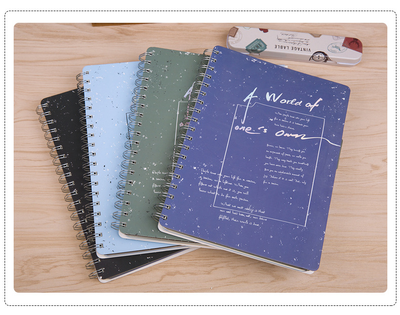 520精装铁环线圈本16kb5我的世界学生日用笔记本记录本单线条本子