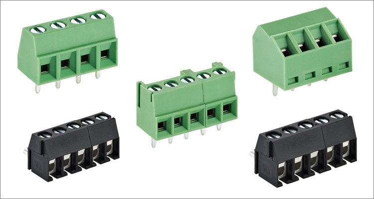 螺钉式pcb接线端子 2p/3pin印刷电路板端子间距 3.81mm 300v/10a