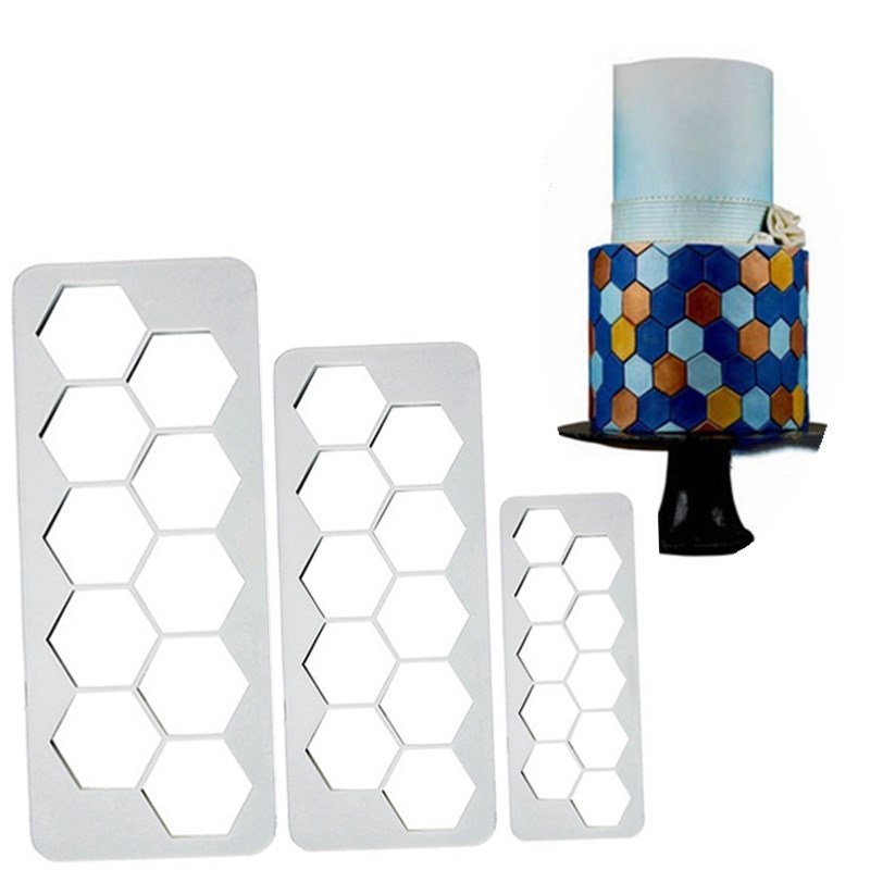 t 3pcs六边形几何形状翻糖印花模 视觉幻术效果饼干模-阿里巴巴