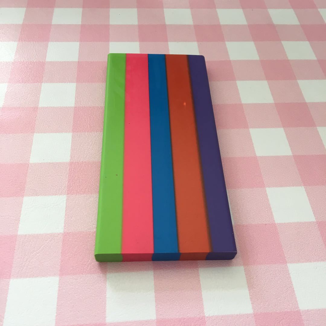 超大号橡皮jumbo eraser 多色彩虹条挤出橡皮可印logo来图定制