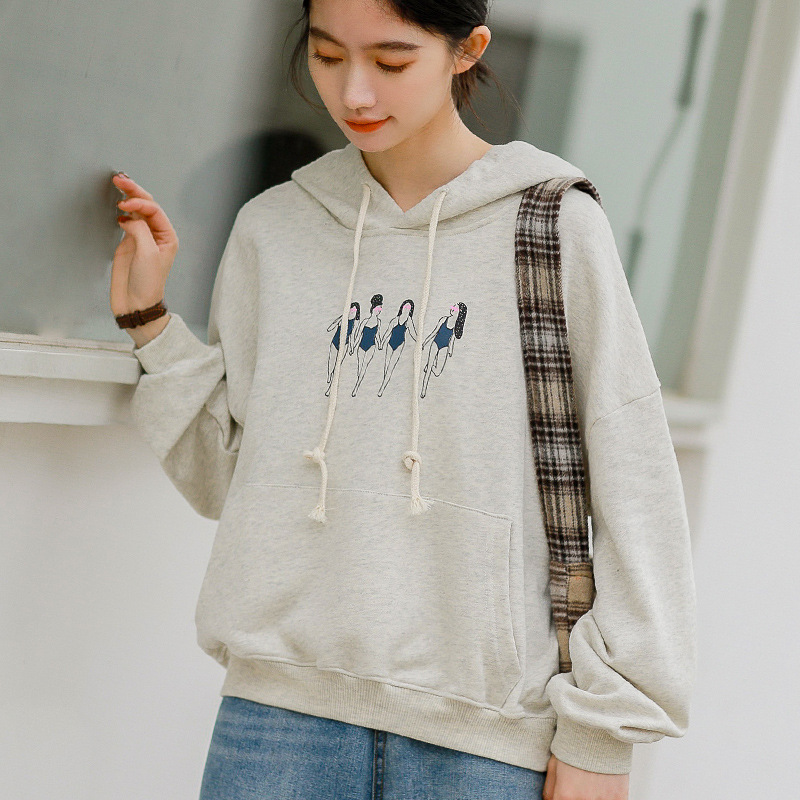 0成交0件时操6年相似2022棉线帽衫女春夏季薄款长袖连帽卫衣女春秋