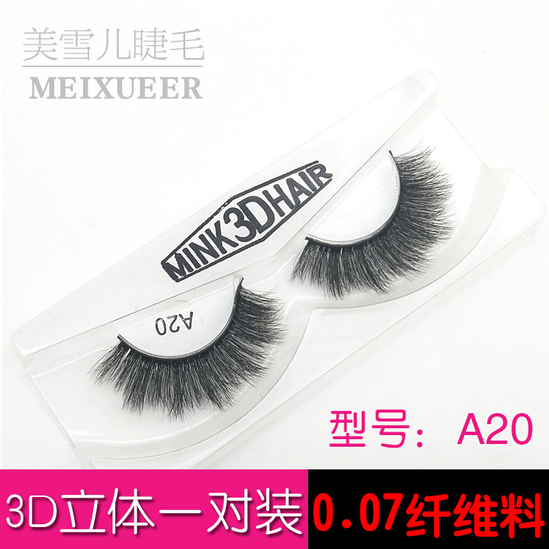 3D False Eyelashes Flat Beauty Snow False Eyelashes Factory in Stock Supply Foreign Trade Fashion Thick Eyelash