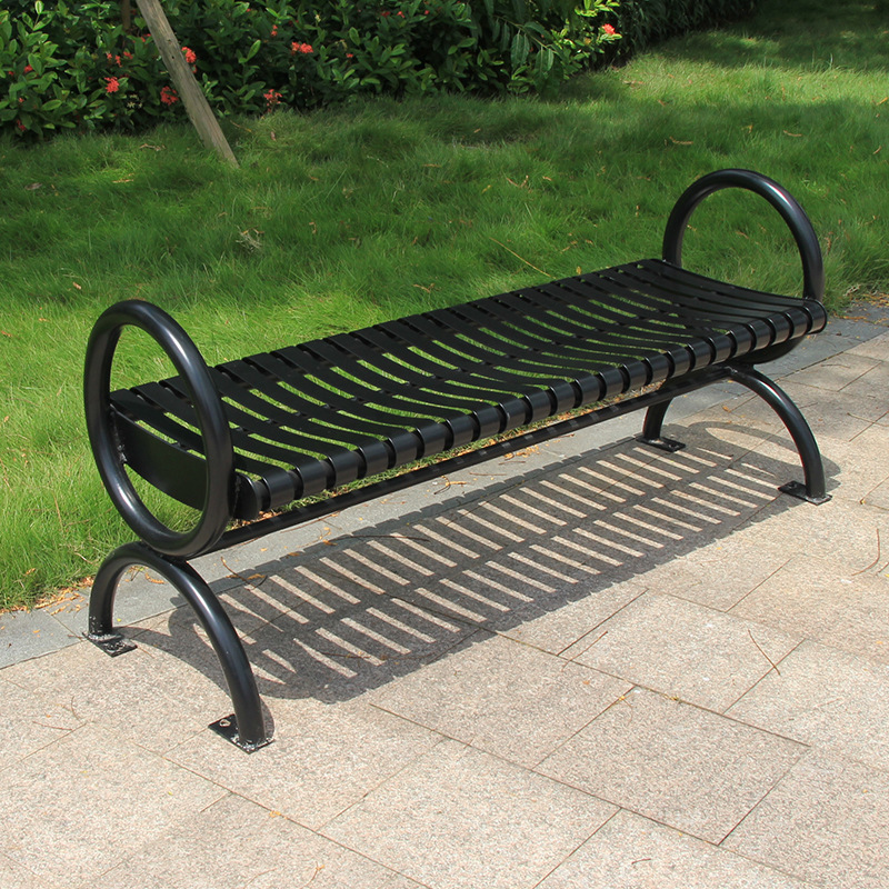 金属镀锌休闲公园椅欧式户外公园休闲排椅步行街广场观景等候长椅