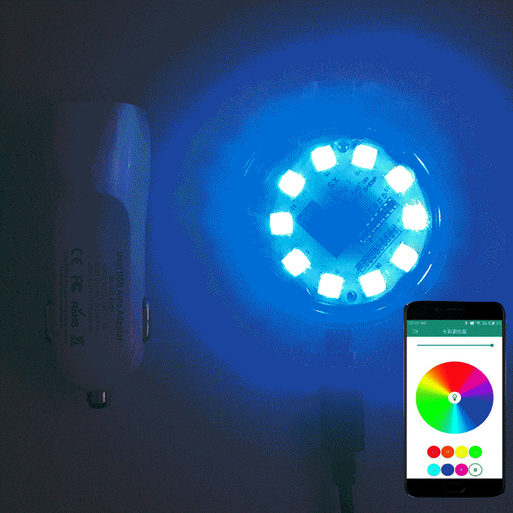 双月led车内氛围灯蓝牙汽车专用usb氛围灯室内七彩装饰照明氛围灯