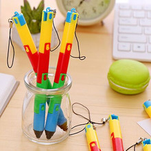 创意学生用品可折叠笔创意圆珠笔 塑料礼品变形笔弯曲笔节节笔