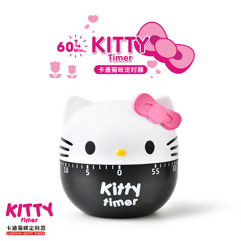 Kitty Timer Student Learning Work Efficiency Reminder Kitchen Home Cooking Cartoon Timer