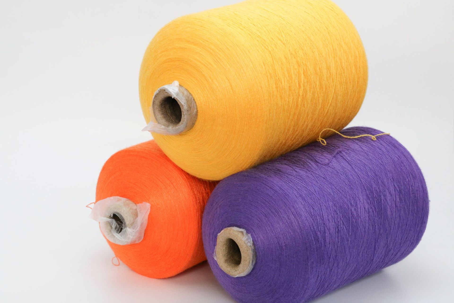 28s/2高弹包芯纱花杏库存现货色纱供应秋冬抗起球男女装热销纱线