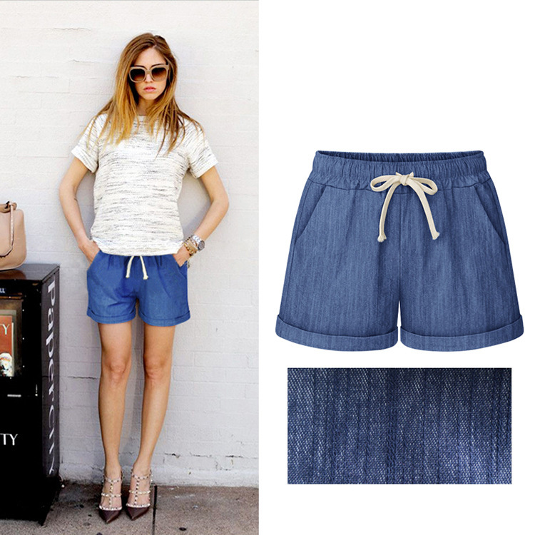 Slub Cotton Linen Shorts Women's Summer Thin Casual Harem Pants Large Size 100.00kg Fat Sister Loose Shorts 2003
