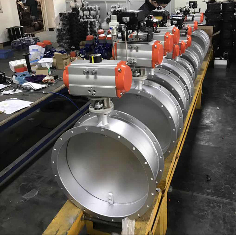 气动风阀门热风圆形通风烟道气动调节通风蝶阀