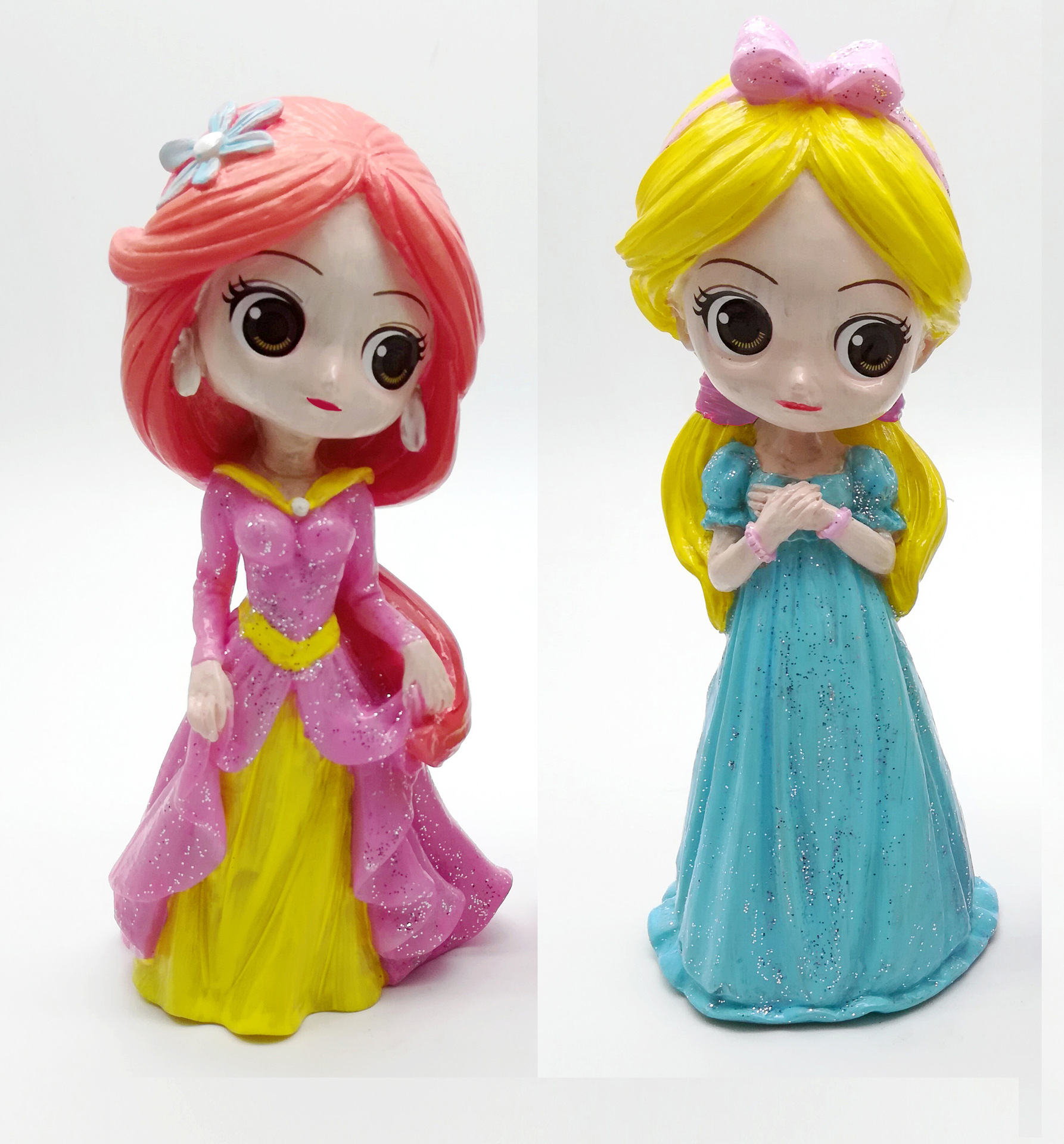 儿童涂色石膏树脂公主恐龙搪胶手工diy白胚涂鸦画彩绘玩具