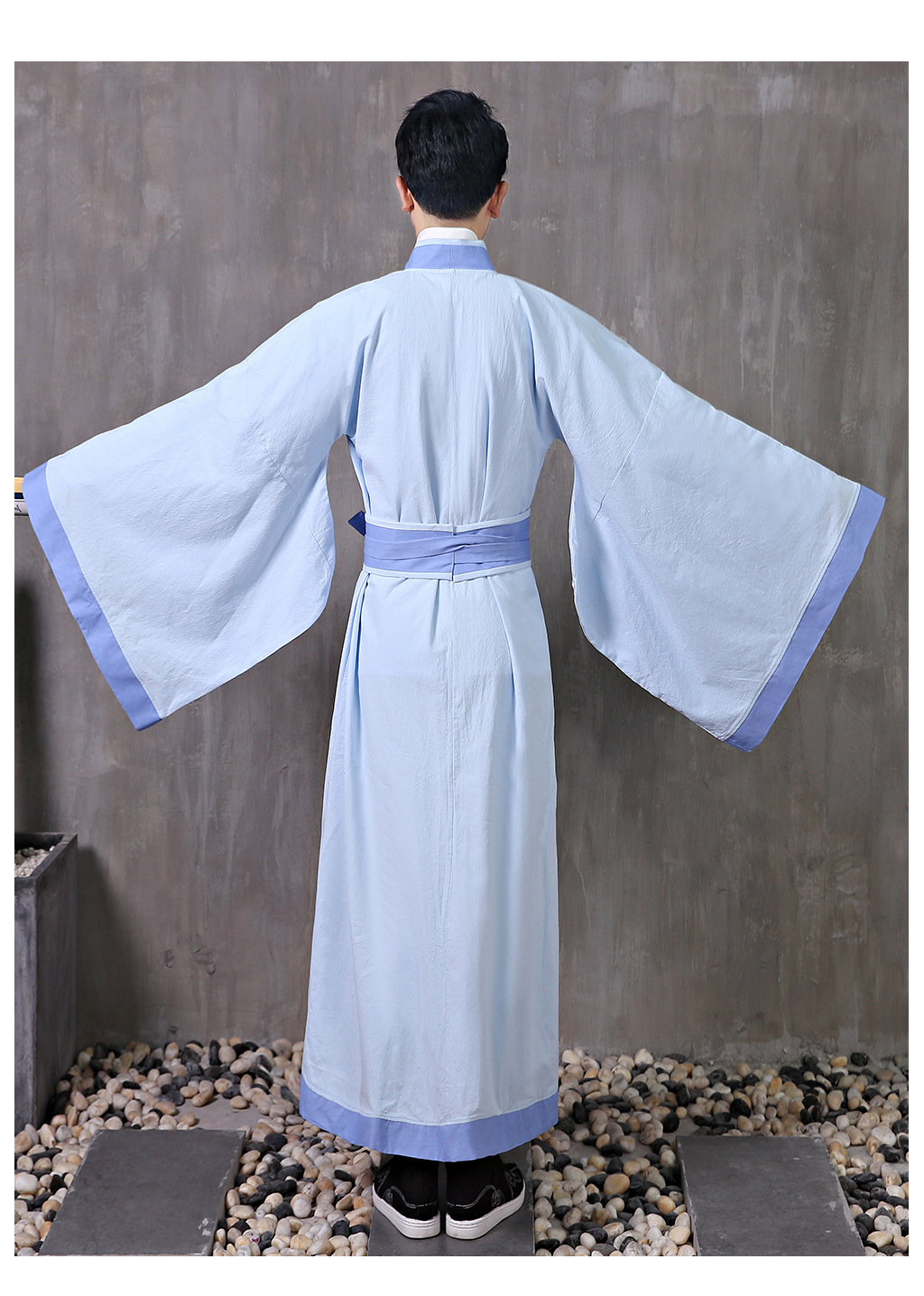 国风传统天丝棉直裰男士古装汉服秀才书生民族服饰