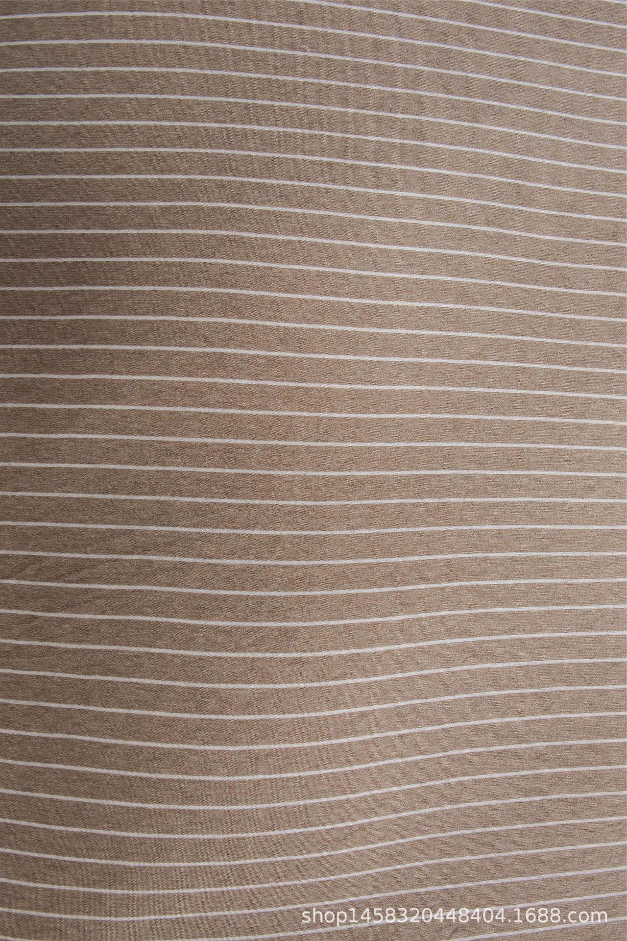 无印天竺棉针织棉百隆纱线色纺汗布针织条纹面料批发