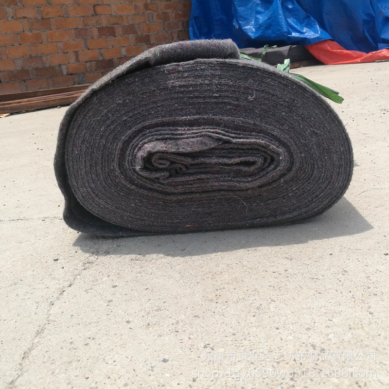 公路养护毯家具包装毯黑心棉养殖大棚保温毛毡搬家毯工程工地毛毡