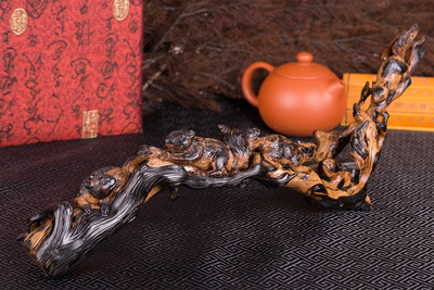 黑珊瑚海柳,精品雕刻,摆件--【松鼠】【5217704】