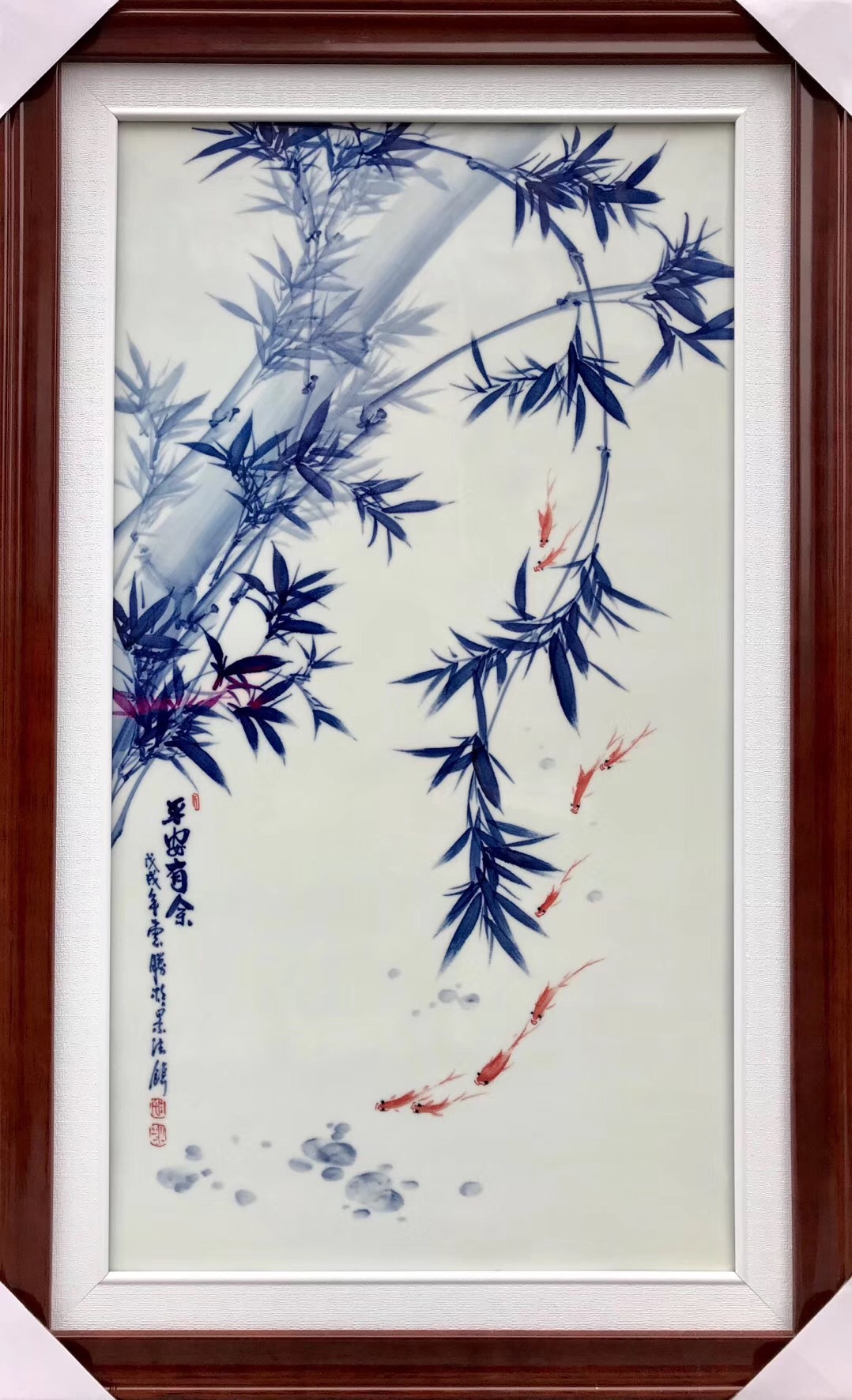 节节高景德镇陶瓷画壁画艺术瓷礼品瓷定制陶瓷名人作品青花画