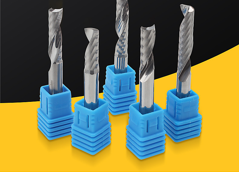 台湾sgo单刃螺旋铣刀6mm亚克力密度板电脑数控cnc木工雕刻机铣刀