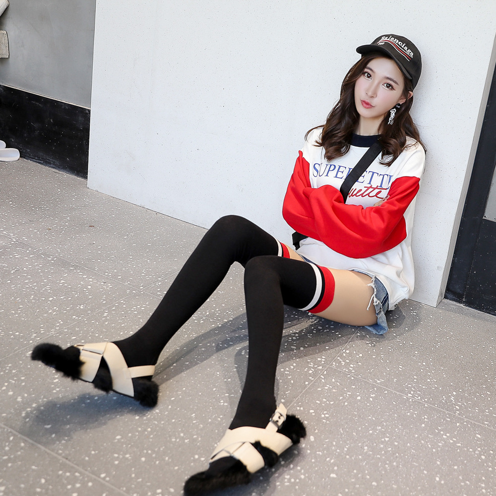 过膝袜硅胶防滑女秋冬防滑韩国长筒袜美腿日系高筒袜女长袜3039